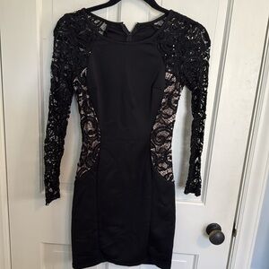Black Lace Mini Dress